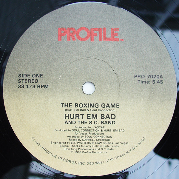 Hurt 'Em Bad And The SC Band - The Boxing Game | Profile Records (PRO-7020)
