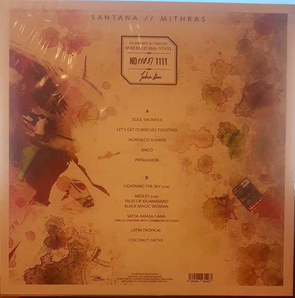 Santana - Mithras | Gold Vinyl (No. 3546) - 2 Santana - Mithras | Gold Vinyl (No. 3546) - 2