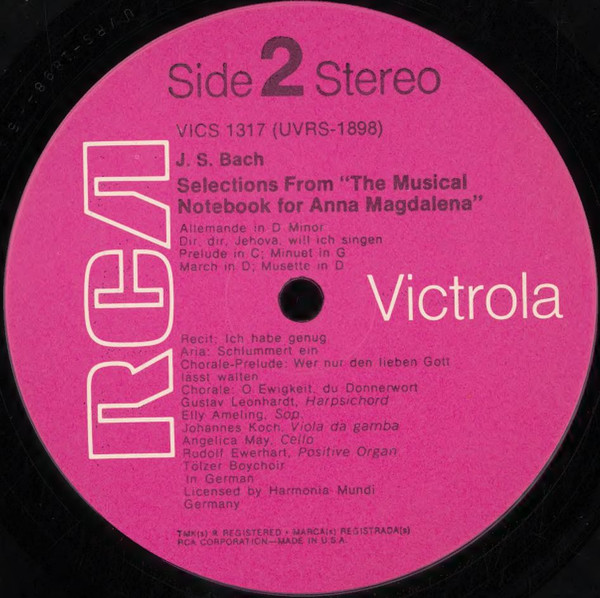 Selections From The Musical Notebook For Anna Magdalena Bach