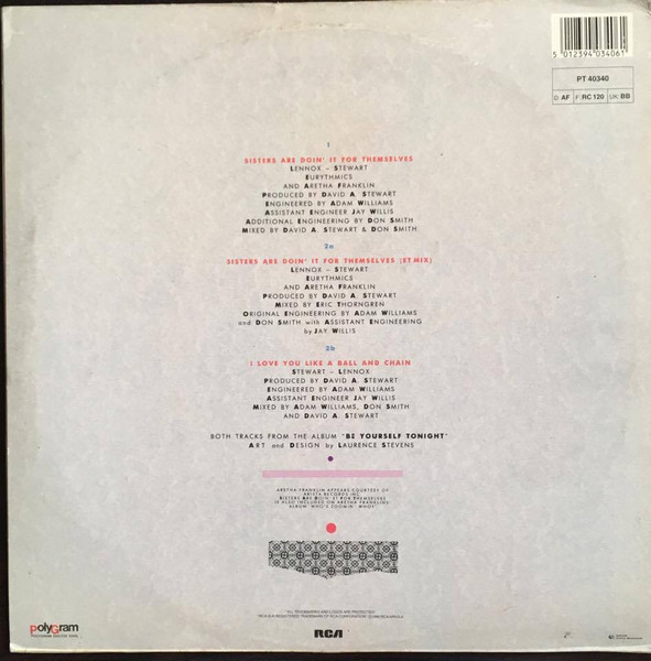 Eurythmics And Aretha Franklin - Sisters Are Doin' It For Themselves | RCA Victor (PT 40340) - 2