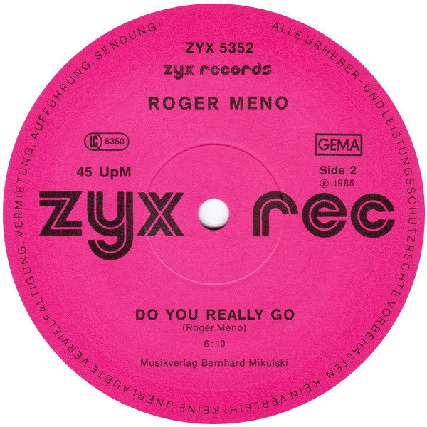 Roger Meno - I Find The Way | ZYX Records (ZYX 5352) - 4