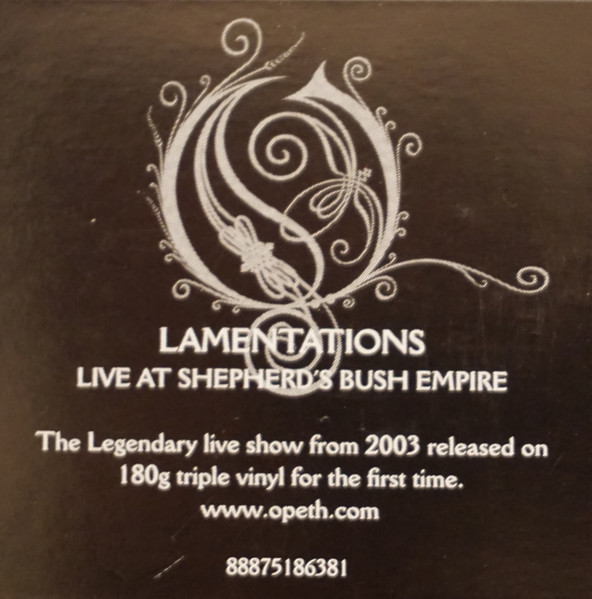 Opeth - Lamentations Live At Shepherd's Bush Empire | Sony Music (88875186381) - 3 Opeth - Lamentations Live At Shepherd's Bush Empire | Sony Music (88875186381) - 3
