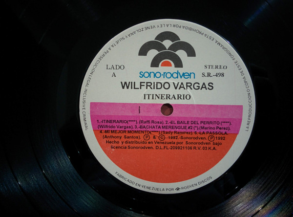 Wilfrido Vargas - Itinerario | Sono-Rodven (498) - 3