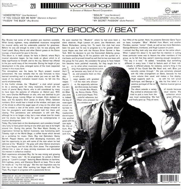 Roy Brooks - Beat | Workshop Jazz (B0036050-01) - main