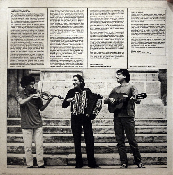 Ami Flammer / Moshe Leiser / Gérard Barreaux - Chansons Yiddish : Tendresses Et Rage | Ocora (558652) - 4 Ami Flammer / Moshe Leiser / Gérard Barreaux - Chansons Yiddish : Tendresses Et Rage | Ocora (558652) - 4