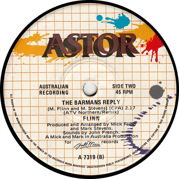 Mick Flinn - Two Cans Of Fosters And A Packet Of Potato Chips | Astor (A 7319) - 2 Mick Flinn - Two Cans Of Fosters And A Packet Of Potato Chips | Astor (A 7319) - 2