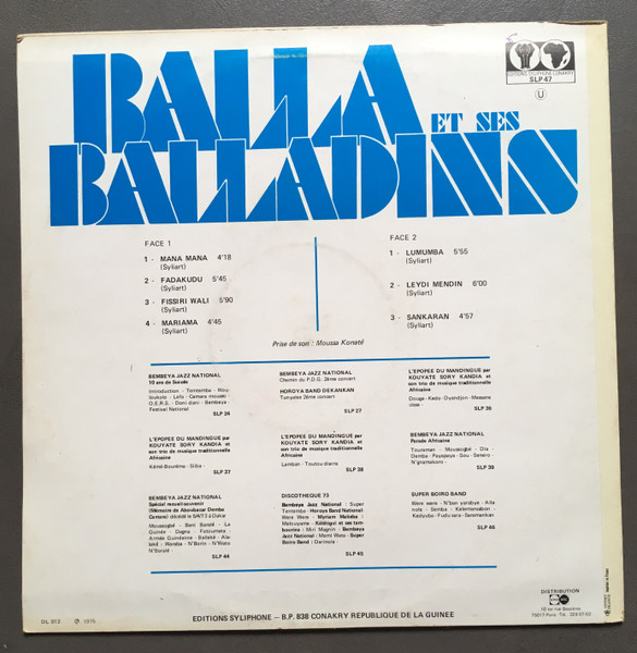 Balla Et Ses Balladins - Balla Et Ses Balladins | Editions Syliphone Conakry (SLP 47) - 2 Balla Et Ses Balladins - Balla Et Ses Balladins | Editions Syliphone Conakry (SLP 47) - 2