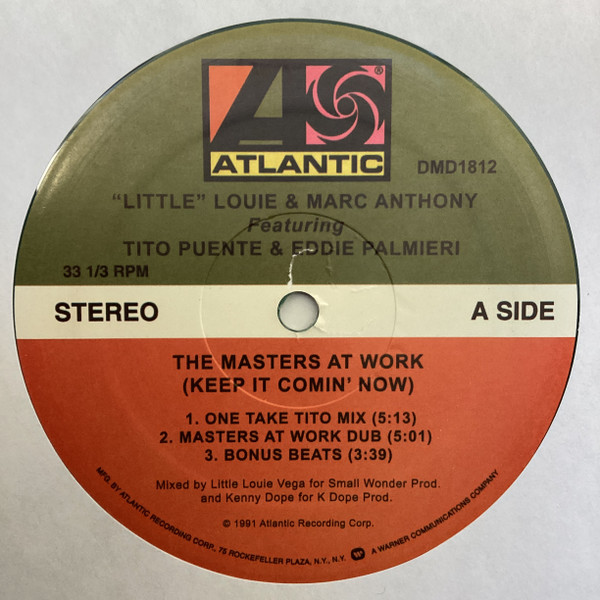 Louie Vega & Marc Anthony Featuring Tito Puente &, Eddie Palmieri - The Masters At Work (Keep It Comin' Now) | Atlantic (DMD1812) - main