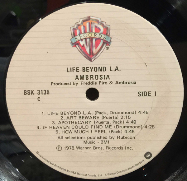 Ambrosia - Life Beyond L.A. | Warner Bros. Records (BSK 3135) - 3 Ambrosia - Life Beyond L.A. | Warner Bros. Records (BSK 3135) - 3