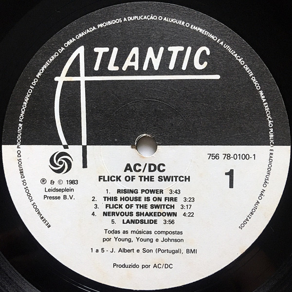 AC/DC - Flick Of The Switch | Atlantic (756 78-0100-1) - 3