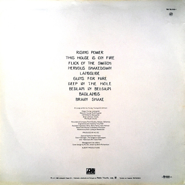 AC/DC - Flick Of The Switch | Atlantic (756 78-0100-1) - 2