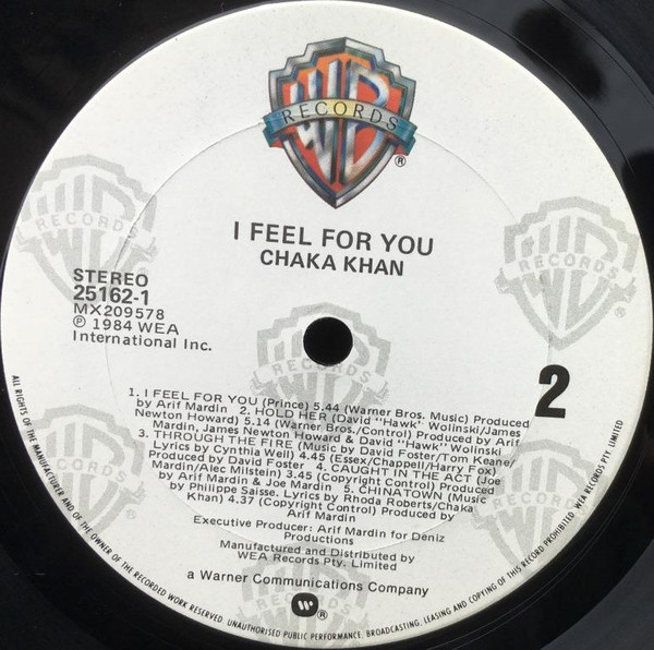 Chaka Khan - I Feel For You | Warner Bros. Records (25162-1) - 4 Chaka Khan - I Feel For You | Warner Bros. Records (25162-1) - 4