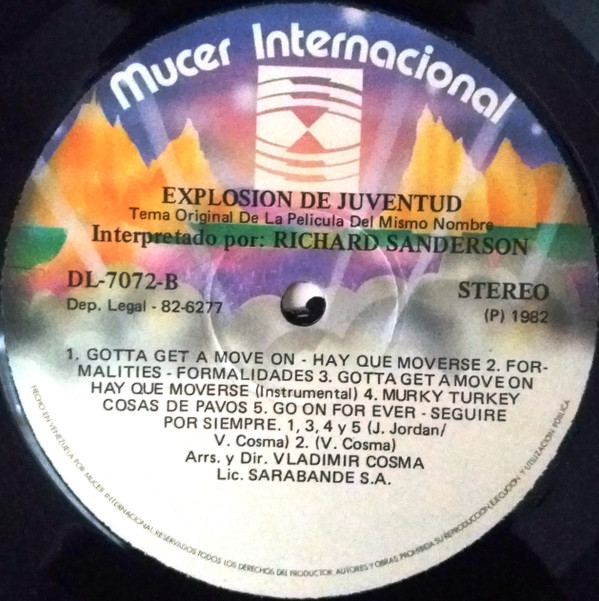 Vladimir Cosma - Explosion De Juventud | Mucer Internacional (DL-7072) - main