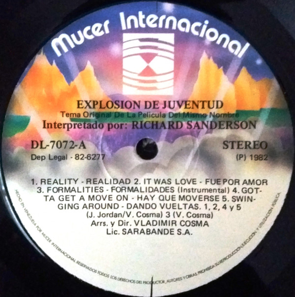 Vladimir Cosma - Explosion De Juventud | Mucer Internacional (DL-7072) - 2