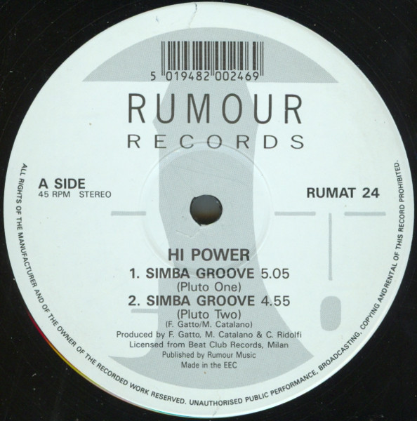 Hi Power - Simba Groove / Cult Of Snap | Rumour Records (RUMAT 24) - 3