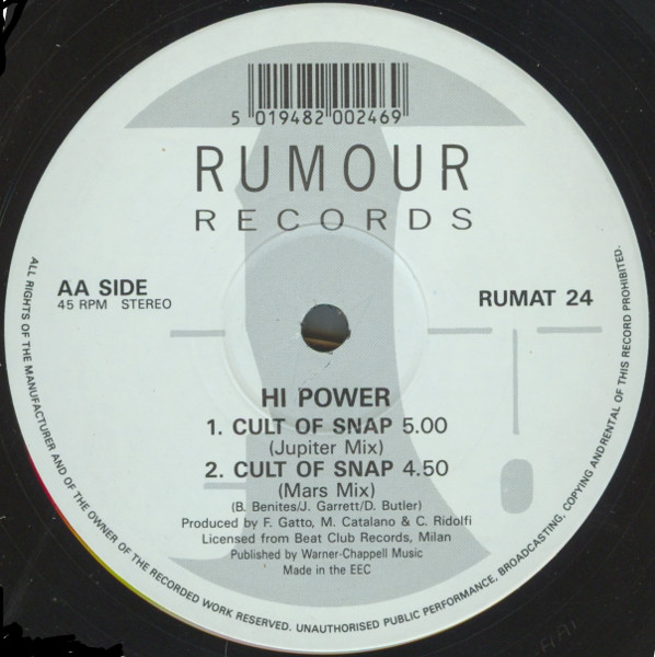 Hi Power - Simba Groove / Cult Of Snap | Rumour Records (RUMAT 24) - 4