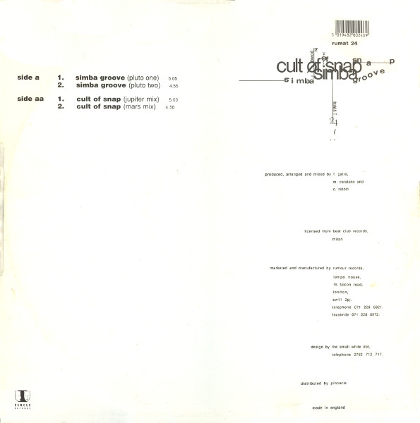 Hi Power - Simba Groove / Cult Of Snap | Rumour Records (RUMAT 24) - 2