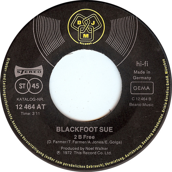 Blackfoot Sue - Sing Don't Speak | DJM Records (12 464 AT) - 3