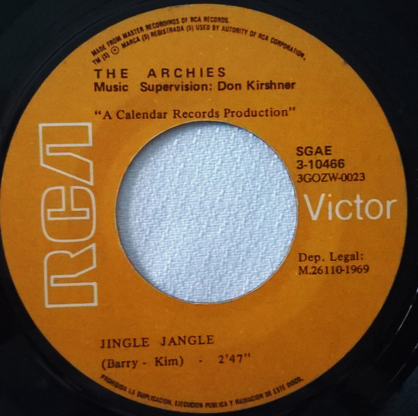 The Archies - Jingle Jangle / Justine | RCA Victor (3-10466) - 3 The Archies - Jingle Jangle / Justine | RCA Victor (3-10466) - 3