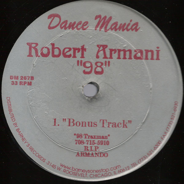Robert Armani - 98 | Dance Mania (DM 267) - 2