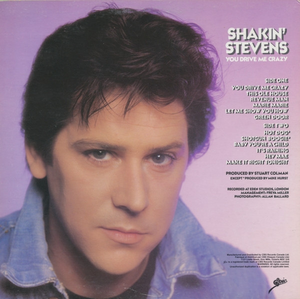 Shakin' Stevens - You Drive Me Crazy | Epic (PEC 90672) - 2