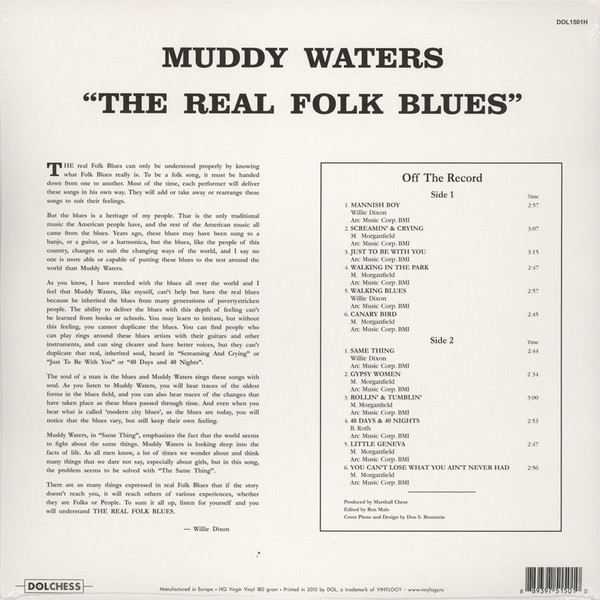 Muddy Waters - The Real Folk Blues | DOL (DOL1501H) - 2 Muddy Waters - The Real Folk Blues | DOL (DOL1501H) - 2
