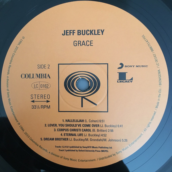 Jeff Buckley - Grace LP | Legacy (88875147701) - 3 Jeff Buckley - Grace LP | Legacy (88875147701) - 3