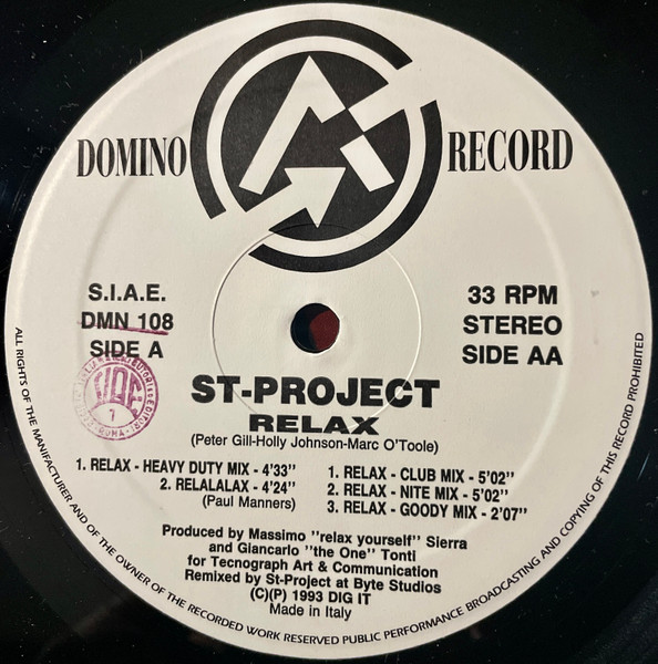 ST-Project - Relax | Domino Records (DMN 108) - 3 ST-Project - Relax | Domino Records (DMN 108) - 3