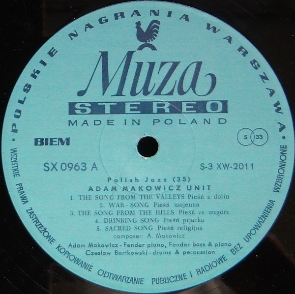 Adam Makowicz - Unit | Polskie Nagrania Muza (SX 0963) - 3 Adam Makowicz - Unit | Polskie Nagrania Muza (SX 0963) - 3