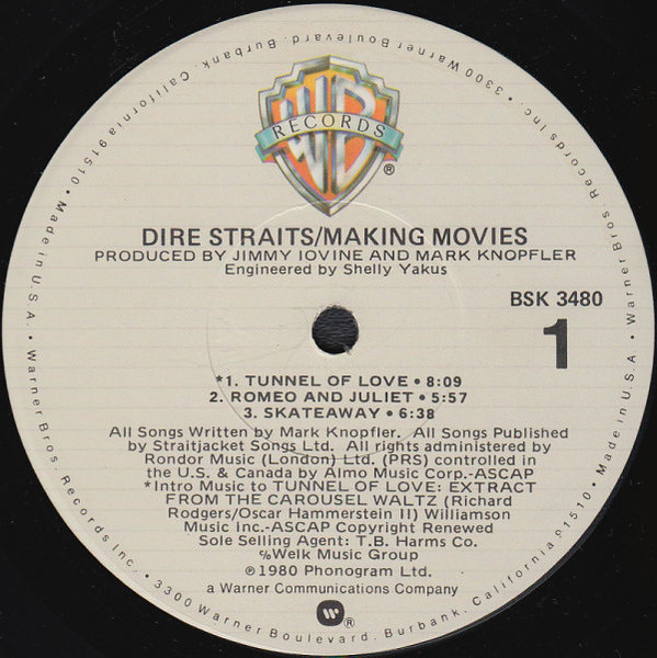 Dire Straits - Making Movies | Warner Bros. Records (BSK 3480) - 3 Dire Straits - Making Movies | Warner Bros. Records (BSK 3480) - 3