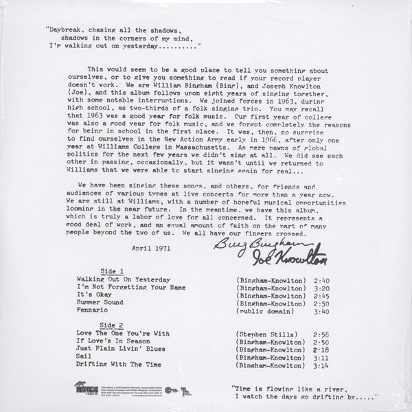 Joe And Bing - Daybreak | Mapache Records (MAPA0008) - 2