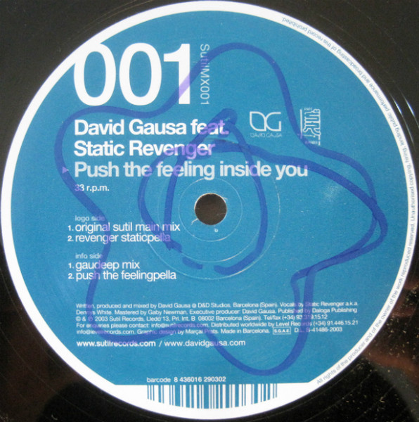 David Gausa Feat. Static Revenger - Push The Feeling Inside You | Sutil Records (SutilMX001) - 3