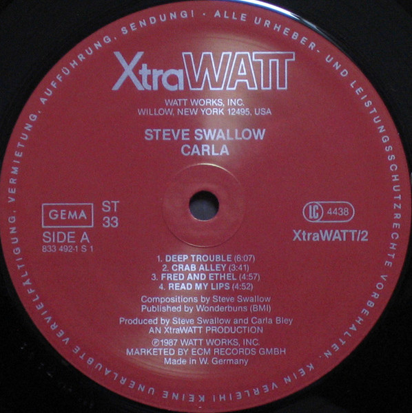 Steve Swallow - Carla | XtraWATT (XtraWATT/ 2) - 3 Steve Swallow - Carla | XtraWATT (XtraWATT/ 2) - 3