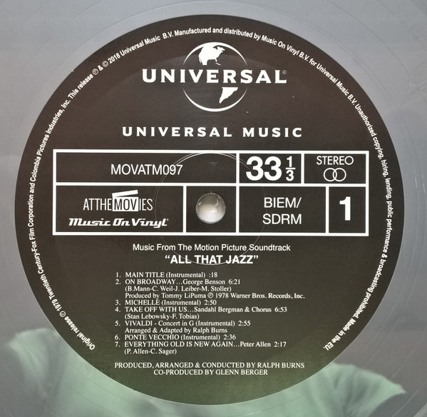 Various - All That Jazz (Music From The Original Motion Picture Soundtrack) | Music On Vinyl (MOVATM097) - main Various - All That Jazz (Music From The Original Motion Picture Soundtrack) | Music On Vinyl (MOVATM097) - main