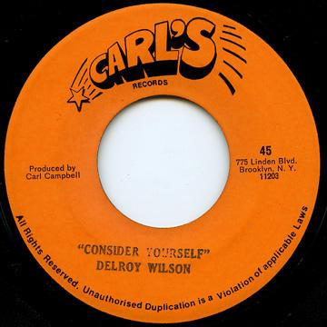 Delroy Wilson - Consider Yourself | Carl's Records (none) - main