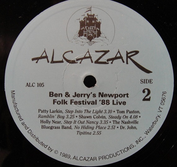 Various - Ben & Jerry's Newport Folk Festival '88 Live | Alcazar (ALC 105) - 4 Various - Ben & Jerry's Newport Folk Festival '88 Live | Alcazar (ALC 105) - 4