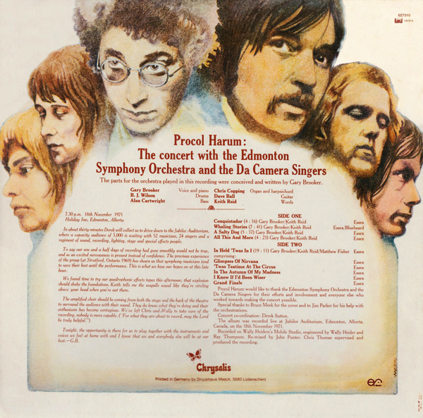Procol Harum In Concert With The Edmonton Symphony Orchestra - Live | Chrysalis (627315) - 2