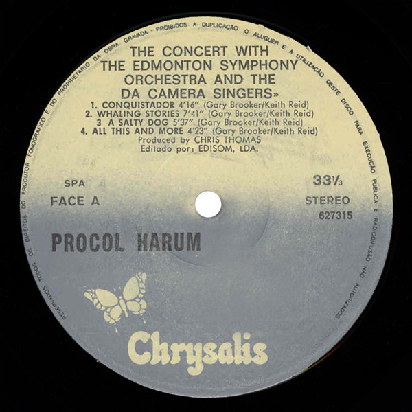 Procol Harum In Concert With The Edmonton Symphony Orchestra - Live | Chrysalis (627315) - 3