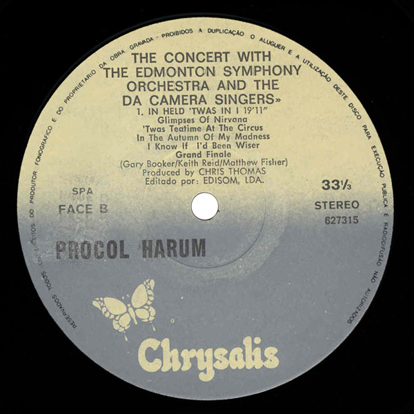 Procol Harum In Concert With The Edmonton Symphony Orchestra - Live | Chrysalis (627315) - 4