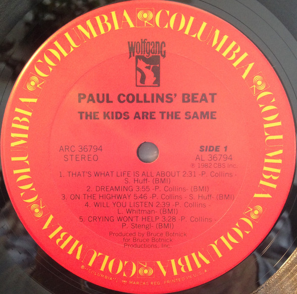 Paul Collins' Beat - The Kids Are The Same | Columbia (ARC 36794)