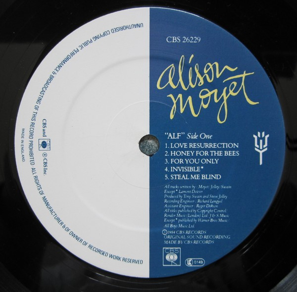 Alison Moyet - Alf | CBS (CBS 26229) - 3 Alison Moyet - Alf | CBS (CBS 26229) - 3