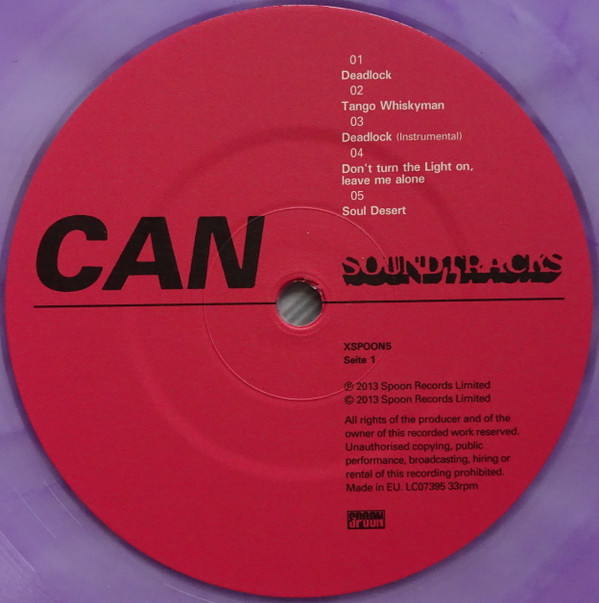 Can - Soundtracks LP - CLEAR PURPLE | Spoon Records (XSPOON5) - 3