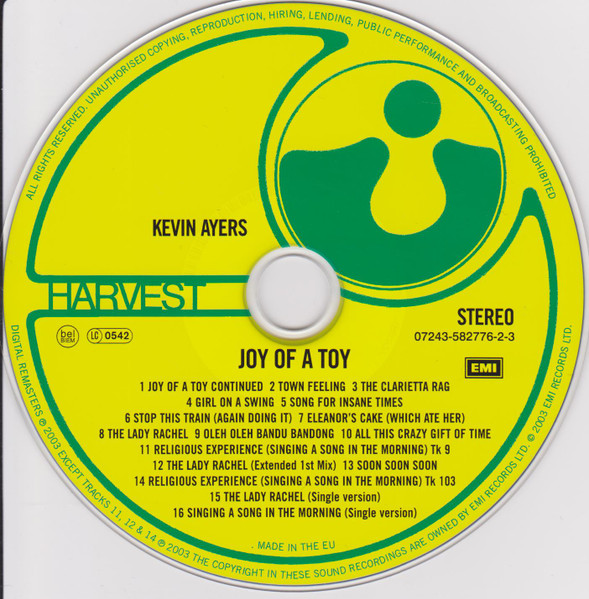 Kevin Ayers - Joy Of A Toy | EMI (07243-582776-2-3) - 4 Kevin Ayers - Joy Of A Toy | EMI (07243-582776-2-3) - 4
