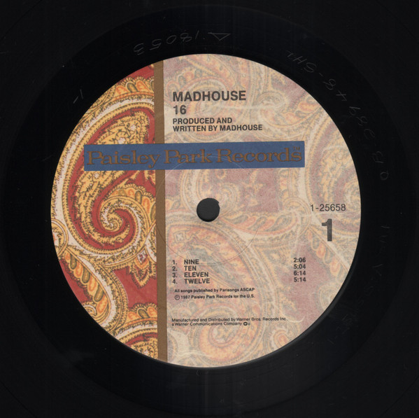 Madhouse - 16 (New Directions In Garage Music) | Paisley Park (9 25658-1) - 3 Madhouse - 16 (New Directions In Garage Music) | Paisley Park (9 25658-1) - 3