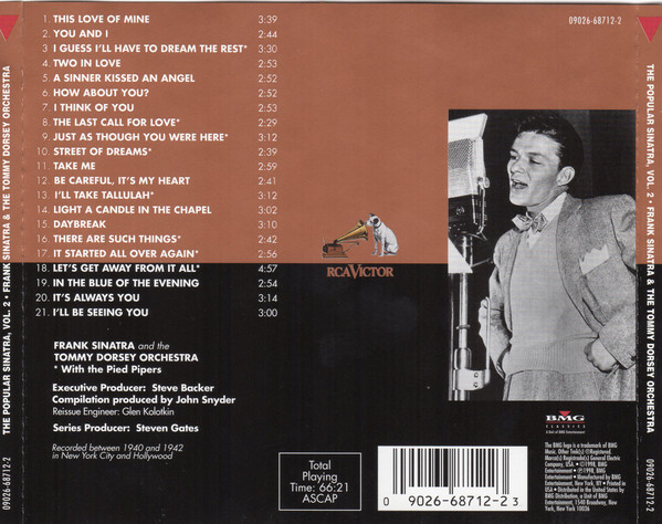 Frank Sinatra & Tommy Dorsey And His Orchestra - The Popular Sinatra, Vol. 2 [CD] | RCA Victor (09026-68712-2) - 2
