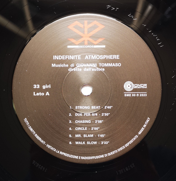 Giovanni Tommaso - Indefinitive Atmosphere | Sonor Music Editions (SME 80) - 2