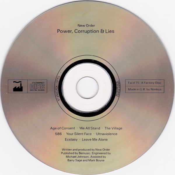 New Order - Power, Corruption & Lies | Factory (Facd 75) - 3