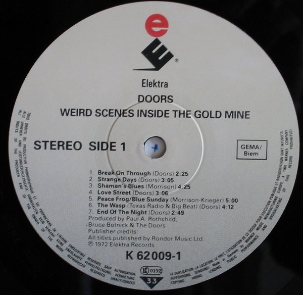 The Doors - Weird Scenes Inside The Gold Mine | Elektra (ELK 62009) - 4 The Doors - Weird Scenes Inside The Gold Mine | Elektra (ELK 62009) - 4