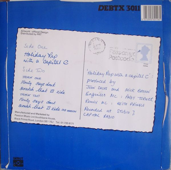 Monty MC - Holiday Rap With A Capital C | Debut Edge Records (DEBTX 3011)