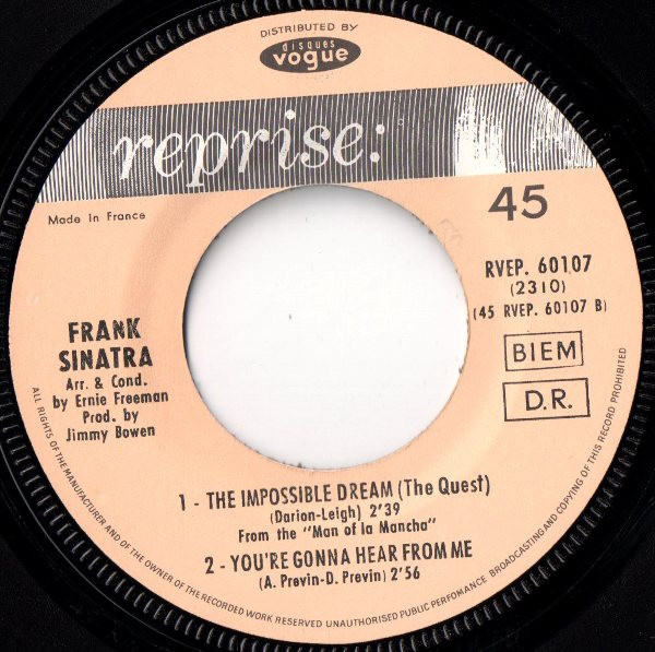 Frank Sinatra - The World We Knew | Reprise Records (RVEP 60 107 (2310)) - 2